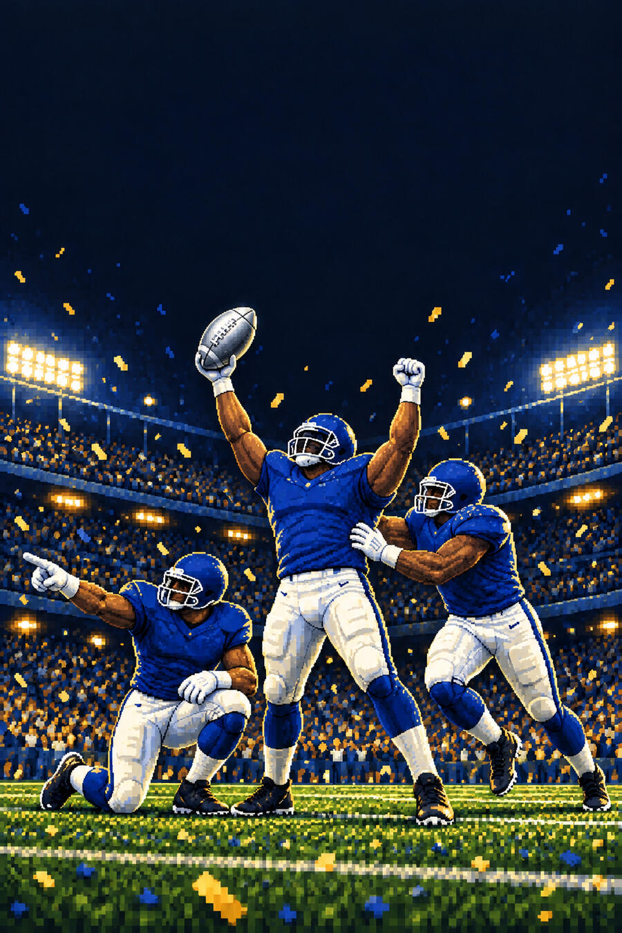 2007 New York Giants pixel championship artwork